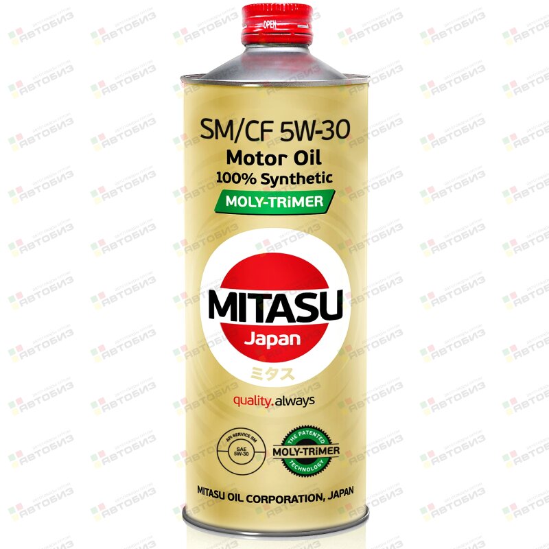Масло моторное MITASU MOLY-TRIMER 5W30 SM/GF-4 синтетика 1л (1/20) MITASU MJM111
