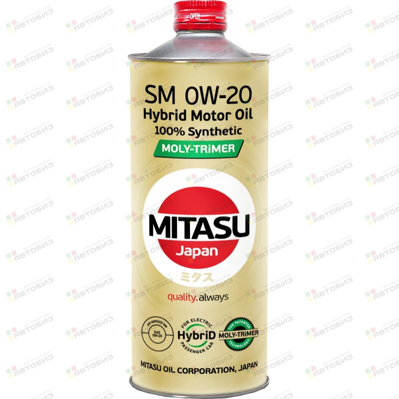 Масло моторное MITASU MOLY-TRIMER 0W20 SM/GF-4 синтетика 1л (1/20) MITASU MJM021