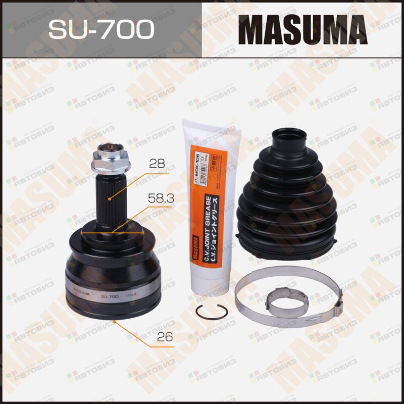 ШРУС  26х583х28 (1/6) MASUMA SU700