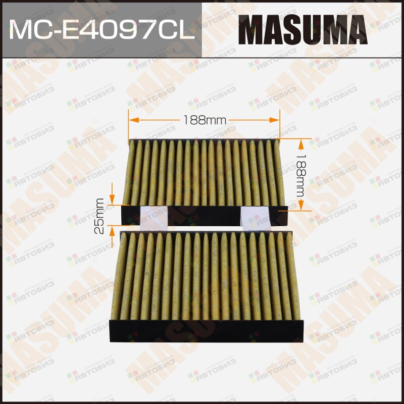 Салонный фильтр AC0183SET MASUMA угольный BMW X3 (F25) X4 (F26) (1/40) MASUMA MCE4097CL