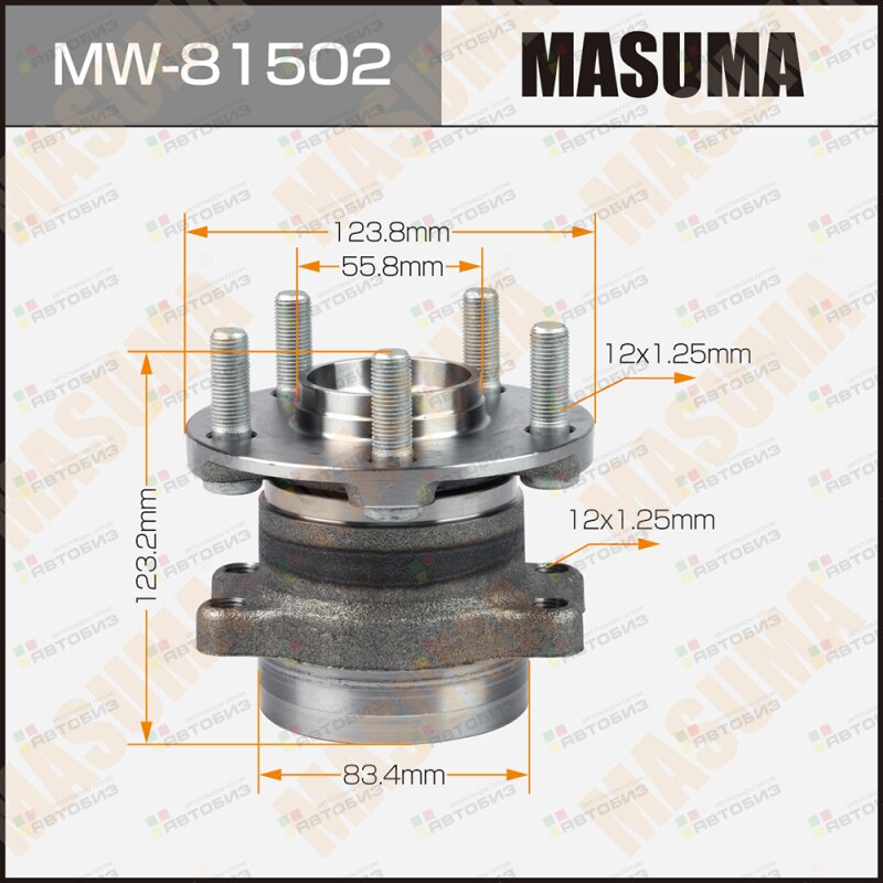 Ступичный Узел Rear Forester/ S13  (With Abs) Masuma арт MW-81502 MASUMA MW81502