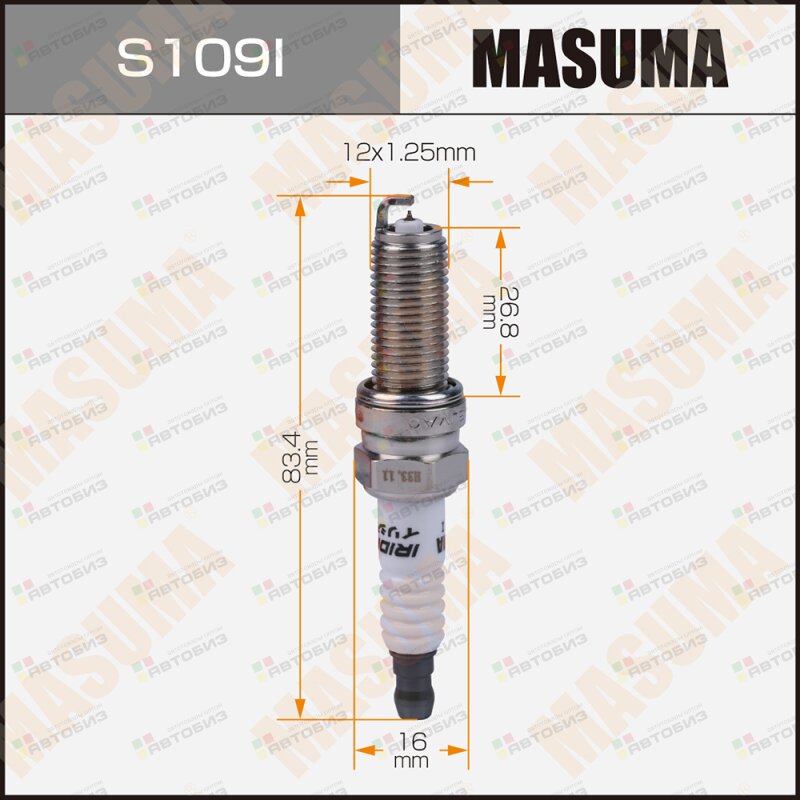 Свеча зажигания IRIDIUM MASUMA S109I