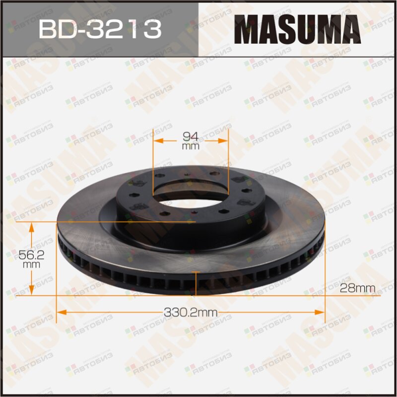 Диск тормозной MASUMA front MITSUBISHI PAJERO / V97W V98W RUS MASUMA BD3213