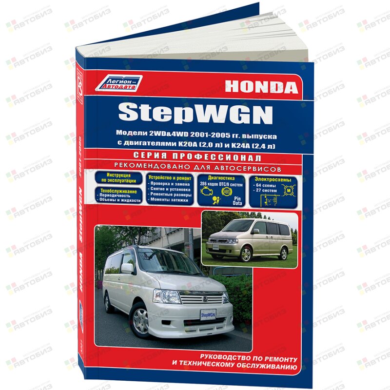 Honda StepWGN 2001-2005 гг (2WD&4WD) K20A K24A ( 1/8) ЛЕГИОН-АВТОДАТА 3221