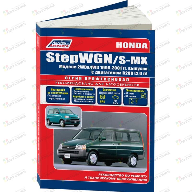 Honda StepWGN/S-MX 2WD и 4WD  с 1996-2001 г ( 1/6) ЛЕГИОН-АВТОДАТА 3490