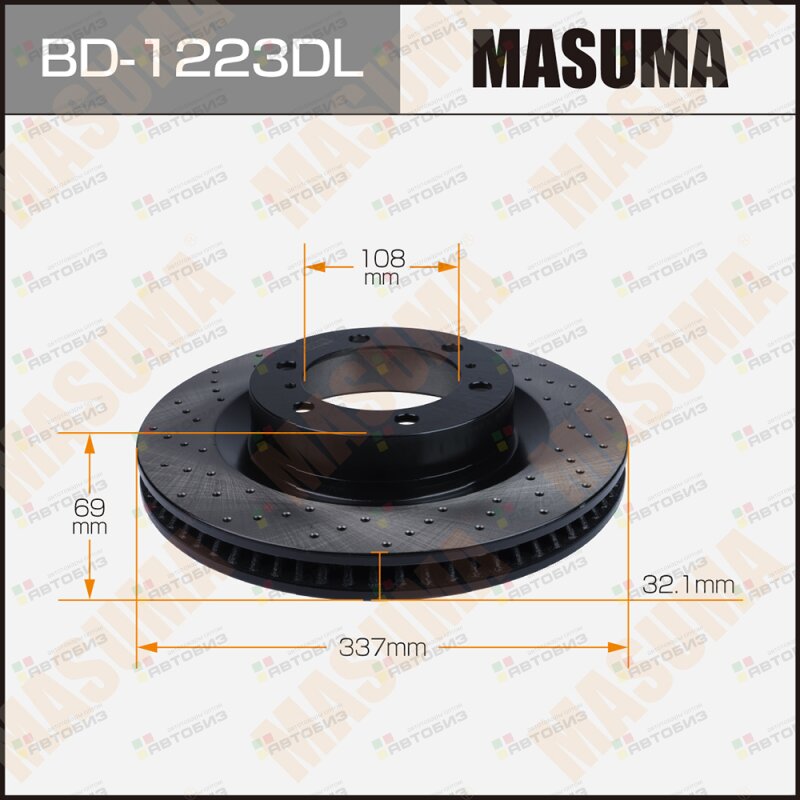 Диск Тормозной  Masuma  Bd-1223Dl (1/1) Перфорированный Front Prado MASUMA BD1223DL
