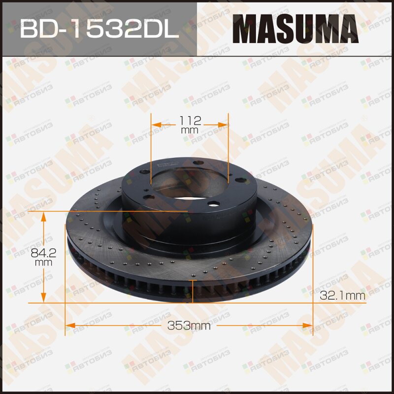 Диск тормозной MASUMA перфорированный front TOYOTA SEQUOIA / UPK60L LH MASUMA BD1532DL