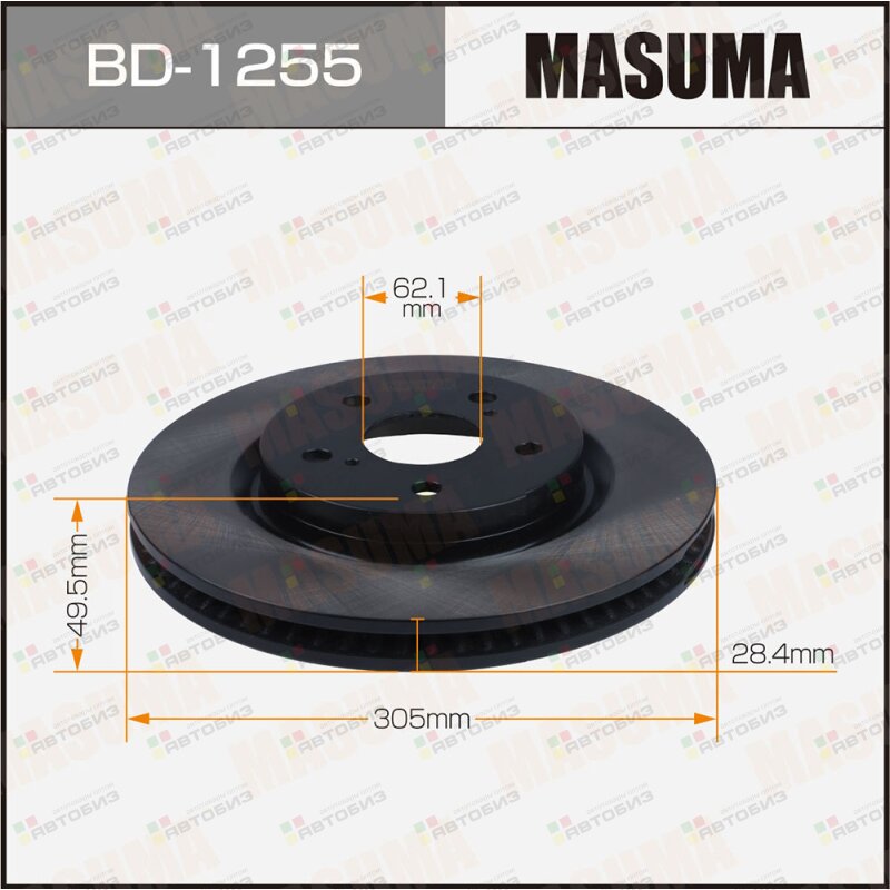 Диск тормозной MASUMA front TOYOTA RAV4 HARRIER / AXAH52 AXUH85 [уп2] MASUMA BD1255