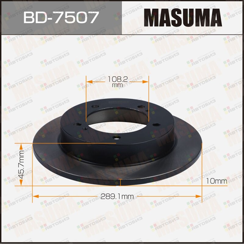 Диск Тормозной  Masuma  Bd-7507 (1/2) Front /Jimny Masuma арт BD-7507 MASUMA BD7507