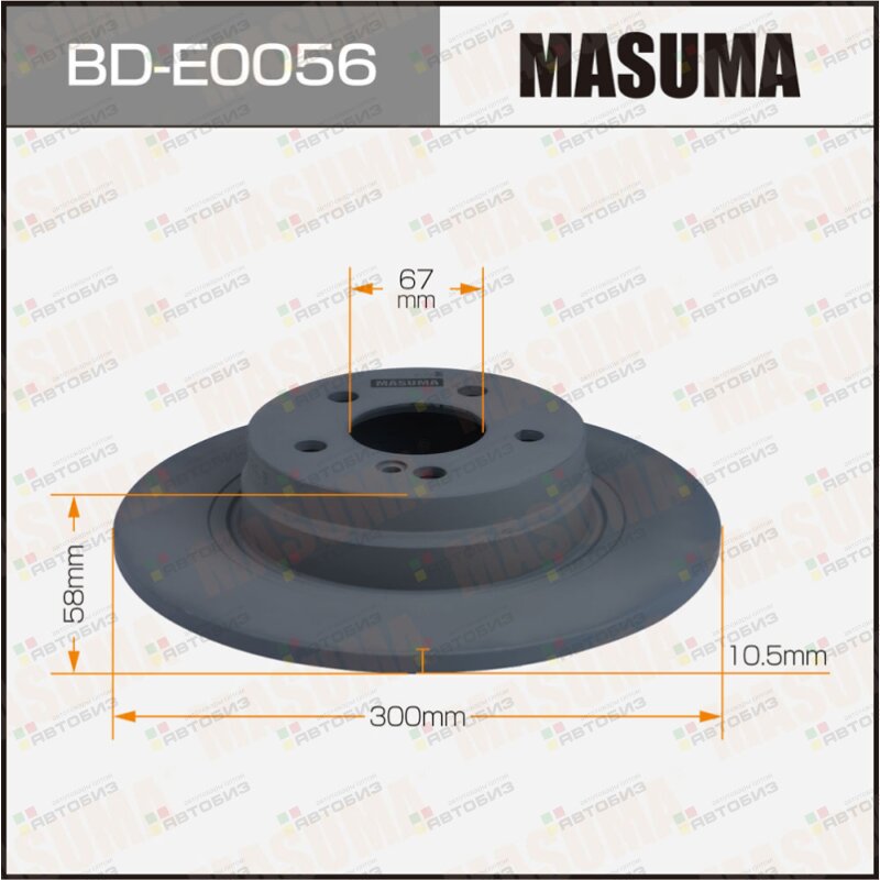 Диск тормозной MASUMA rear MERCEDES-BENZ C-CLASS (W204) E-CLASS COUPE (C207) [уп2] MASUMA BDE0056