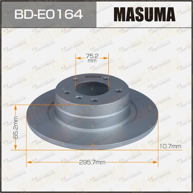 Диск тормозной MASUMA rear BMW 1-SERIES (E81) 3-SERIES (E90) [уп2] MASUMA BDE0164