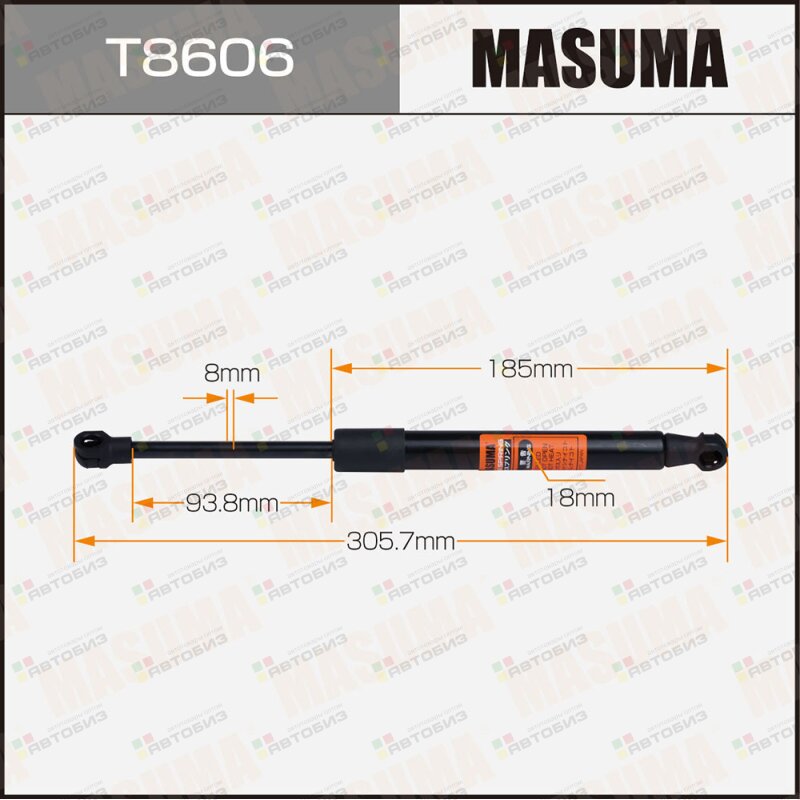 Упор газовый капота  L=3057mm (1/40) MASUMA T8606