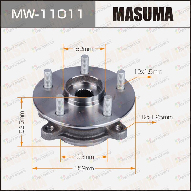 Ступичный Узел  Masuma  Mw-11011  /Front /    (With Abs) /Es300h/Es MASUMA MW11011