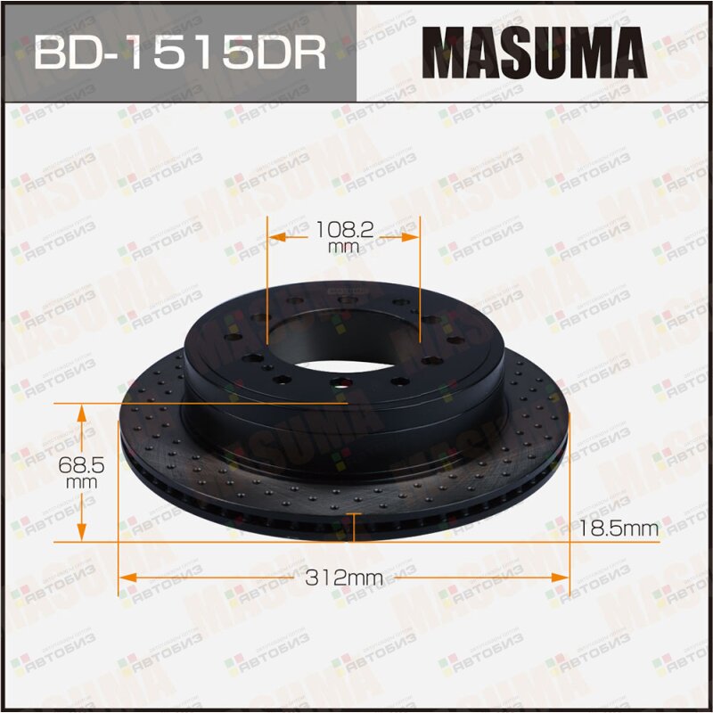 Диск Тормозной  Masuma  Bd-1515Dr (1/1) Перфорированный Rear Land C MASUMA BD1515DR