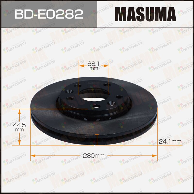 Диск тормозной MASUMA front RENAULT DUSTER I ARKANA 10- [уп2] MASUMA BDE0282