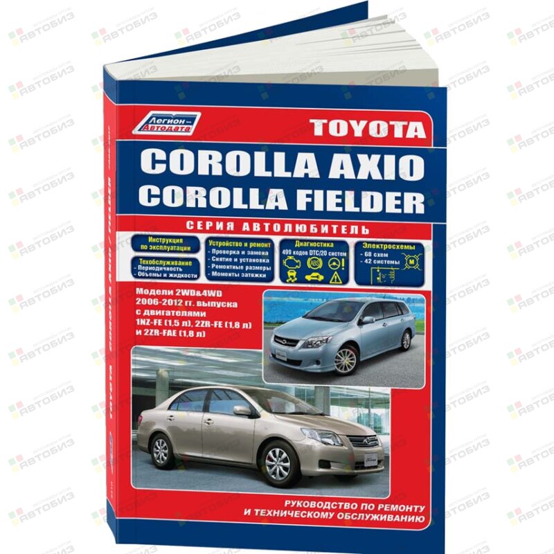 Toyota Corolla Axio / Fielder 2006-12 гг серия Автолюбитель Устройствотех обслуж и ремонт ЛЕГИОН-АВТОДАТА 4410