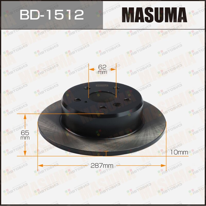 Диск тормозной MASUMA rear TOYOTA HARRIER CAMRY / MCU10W ACV30L [уп2] MASUMA BD1512