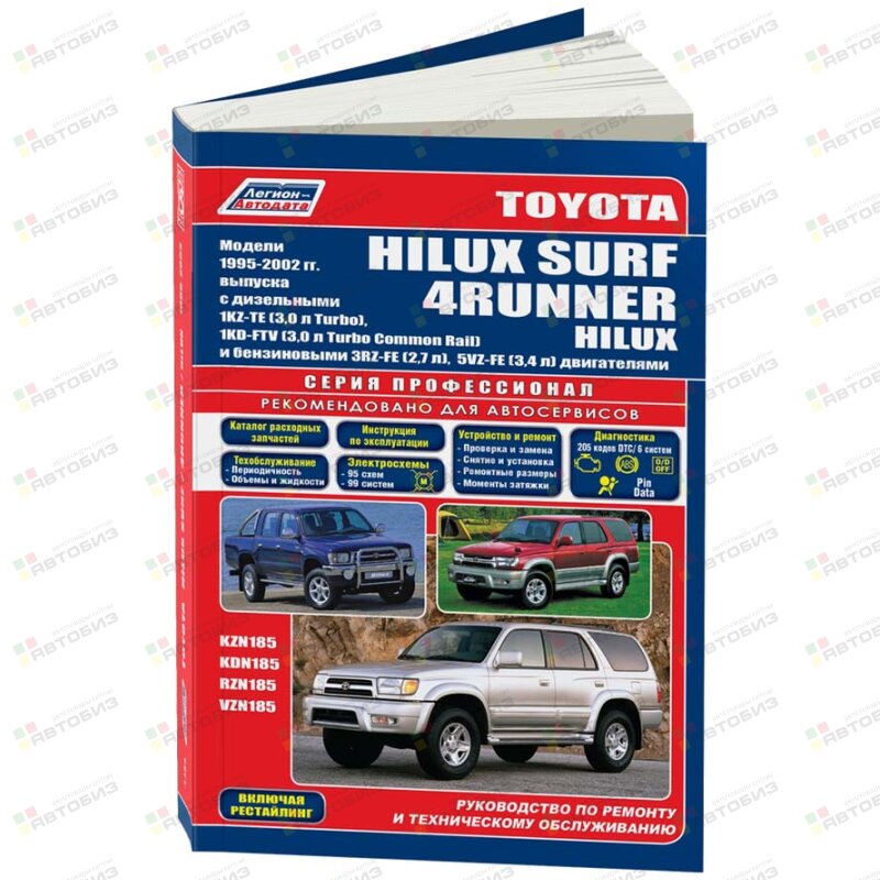 Toyota HILUX/SURF4-RUNNER 1995-2002г NEW 1KZ-TE 3RZ-FE 5VZ-FE ( 1/8) 71788 - новый 7 ЛЕГИОН-АВТОДАТА 4454