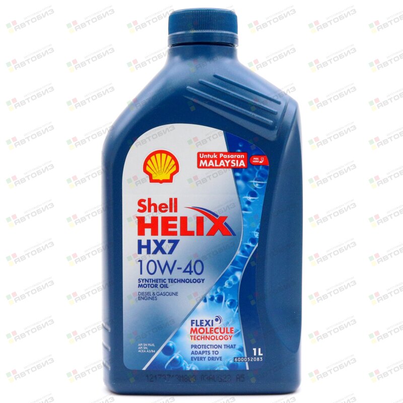 Масло моторное SHELL Helix HX7 10W40 SN A3/B4 полусинтетика 1л (1/12) SHELL 550051574