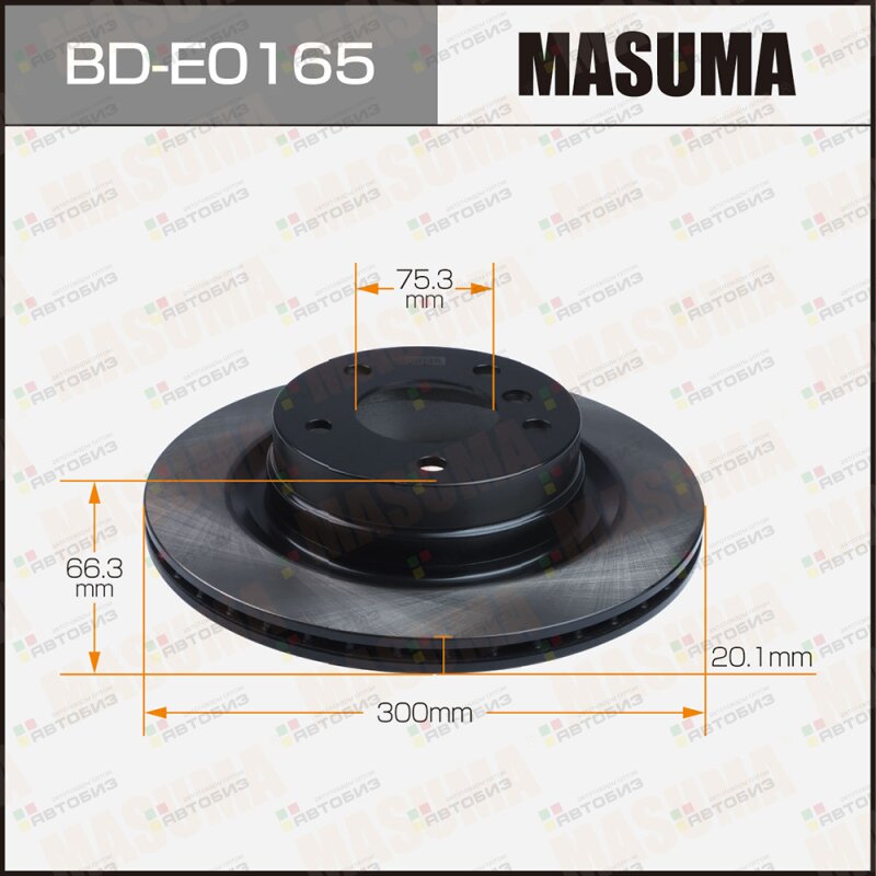 Диск тормозной MASUMA rear BMW 3-SERIES (F30) 1-SERIES (F21) [уп2] MASUMA BDE0165