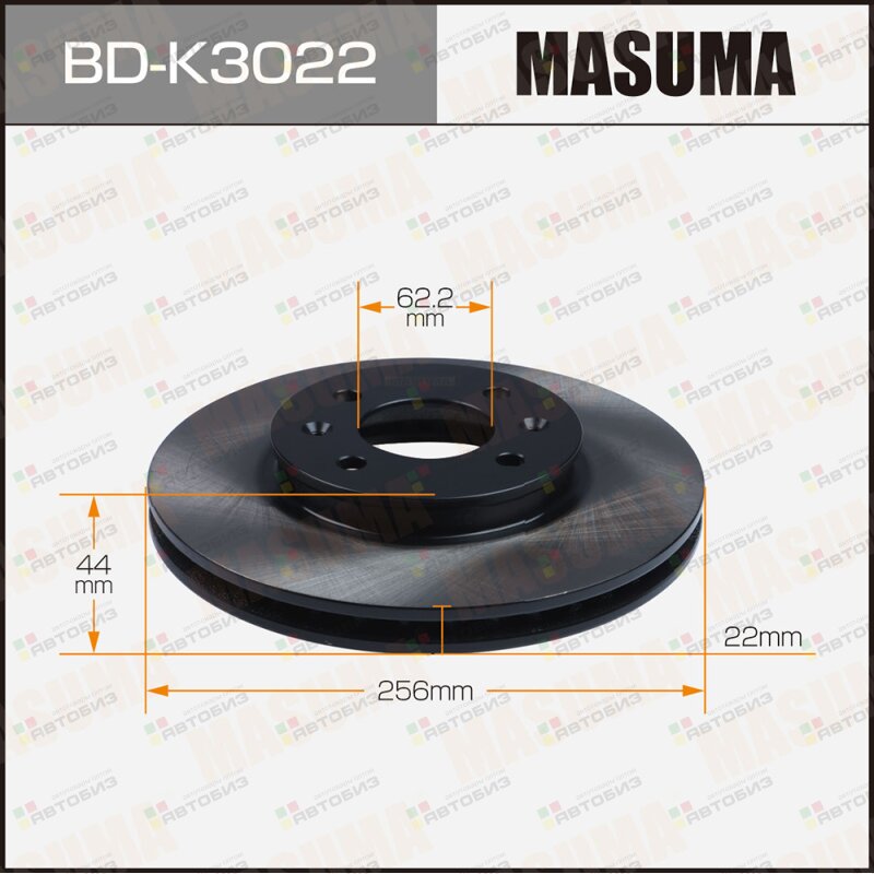 Диск Тормозной  Masuma  Bd-K3022 (1/2) Front  Kia Hyundai / Rio Ii MASUMA BDK3022