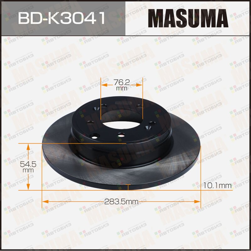 Диск тормозной MASUMA rear KIA OPTIMA IV [уп2] MASUMA BDK3041