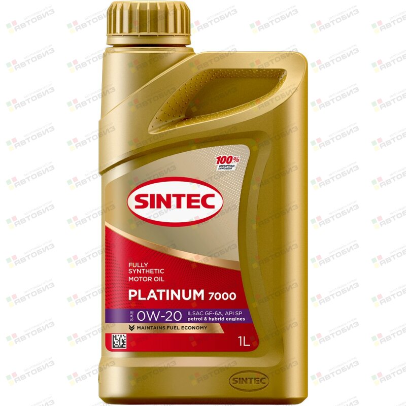 Масло моторное SINTEC PLATINUM 7000 0W20 SP/GF-6A синтетика 1л (1/12) SINTEC 600162