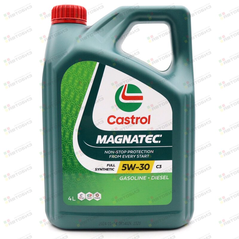 Масло моторное CASTROL Magnatec 5W30 SN/C3 синтетика 4л (1/4) CASTROL 3430663