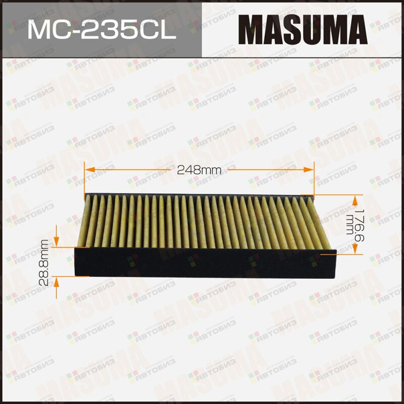 Салонный фильтр AC-112EX MASUMA угольный (1/40) MASUMA MC235CL
