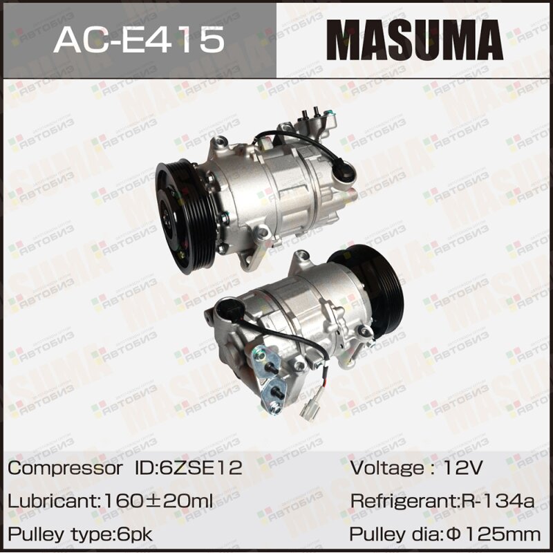 Компрессоры кондиционера MASUMA RENAULT MEGANE III SCENIC III / K4M K9K MASUMA ACE415