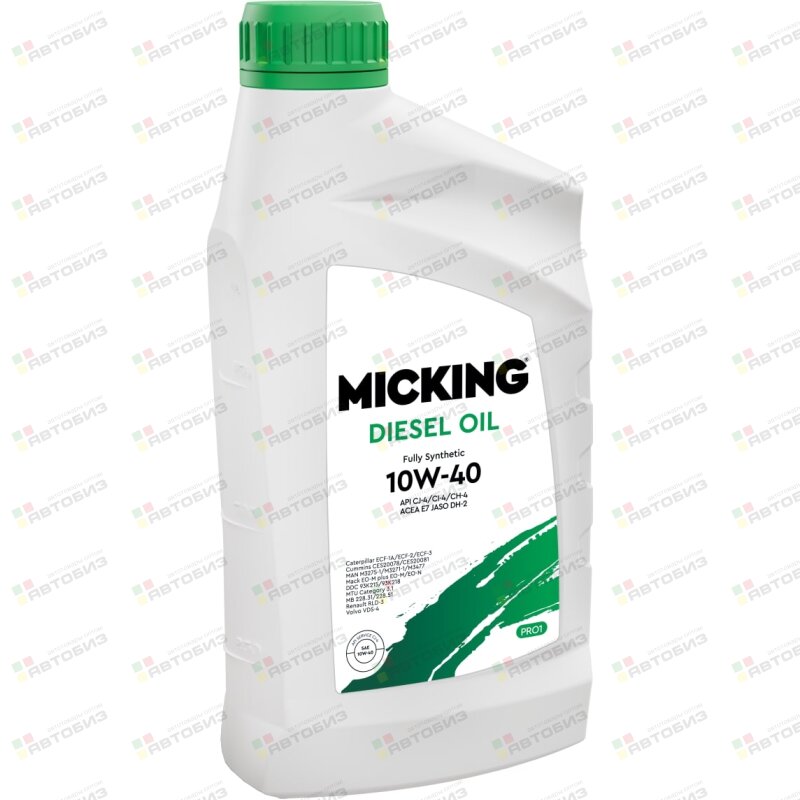 Масло моторное MIСKING Diesel PRO1 10W40 CH-4 E7 A3/B3 синтетика 1л (1/12) MICKING M1133