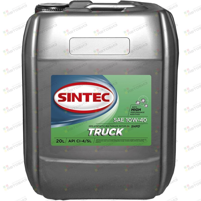 Масло моторное SINTEC TRUCK 10W40 CI-4/SL E7-12 полусинтетика 20л SINTEC 122442