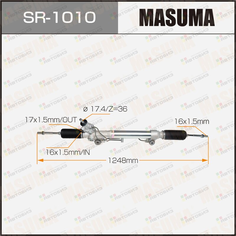 Рейка рулевая  TOYOTA LAND CRUISER PRADO / TRJ150W GDJ150W RHD (правый руль) MASUMA SR1010