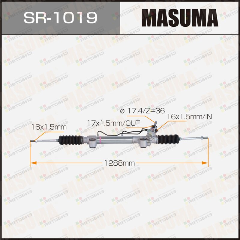 Рейка рулевая  TOYOTA FORTUNER HILUX / GGN155L GUN126L LHD (левый руль) MASUMA SR1019