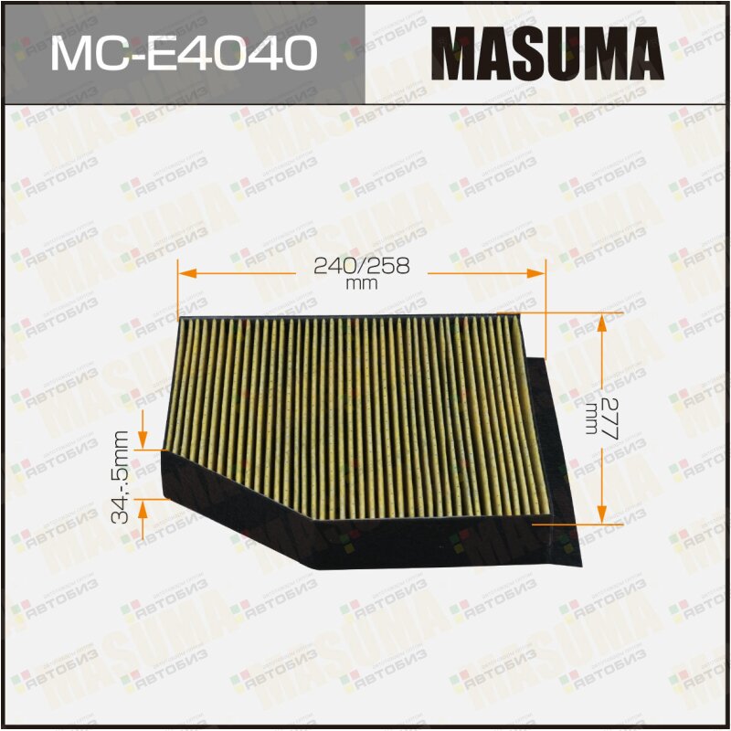 Салонный фильтр AC0172C MASUMA AUDI/ A4 A5 Q5/ V1800 V4200 07- (1/20) MASUMA MCE4040