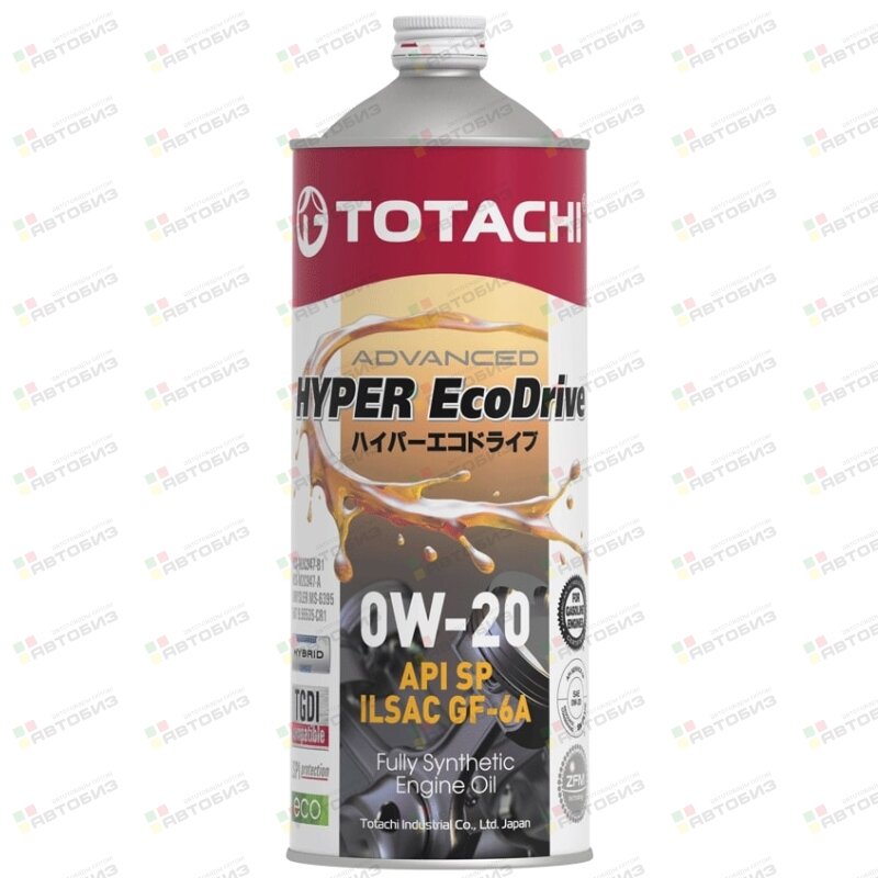 Масло моторное TOTACHI HYPER EcoDrive 0W20 SP/GF-6A синтетика 1л (1/12) TOTACHI E0101