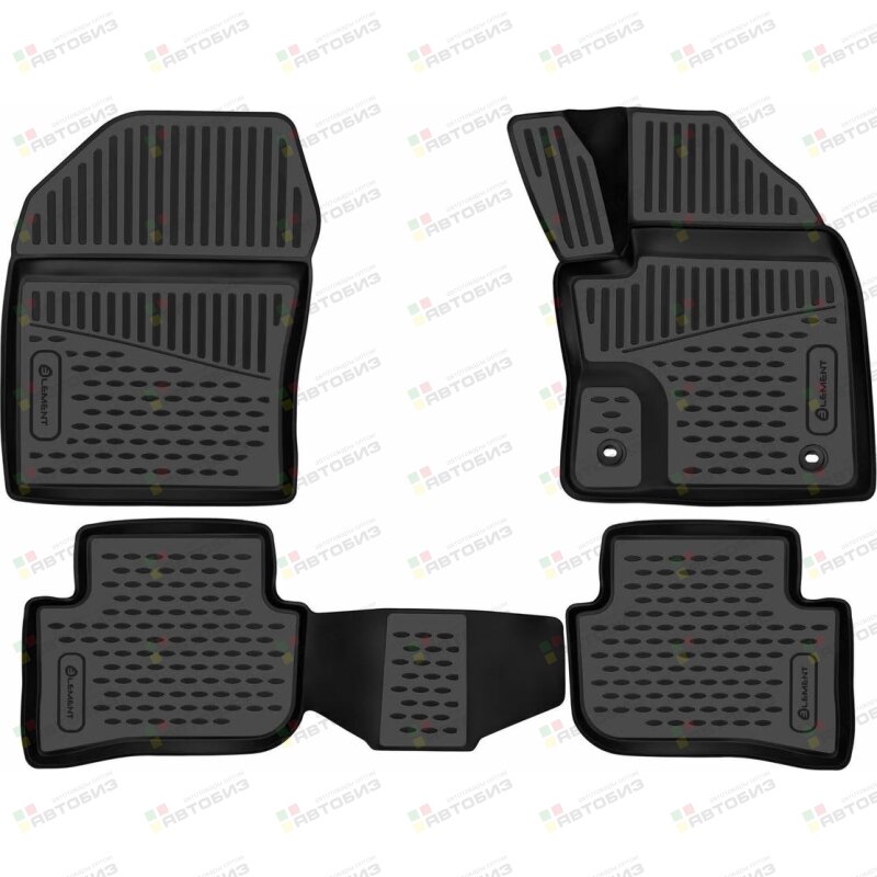 Коврик модельный 3D а/м TOYOTA C-HR (I Ir) - 4WD к-т 4шт прруль черный AUTOFAMILY ELEMENT3DAN0438210K