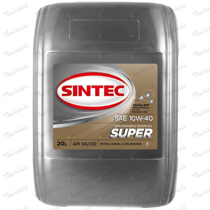 Масло моторное SINTEC SUPER 3000 10W40 SG/CD полусинтетика 20л SINTEC 600241