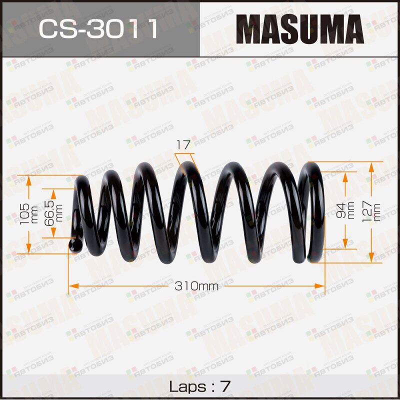 Пружина подвески  front MITSUBISHI L200 / KB4TRUS4DR4WD 08-16 MASUMA CS3011