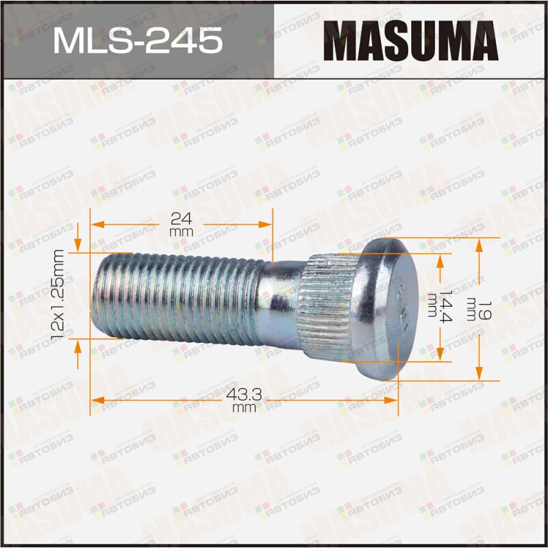 Шпилька  12x125мм L=433мм / Nissan MASUMA MLS245