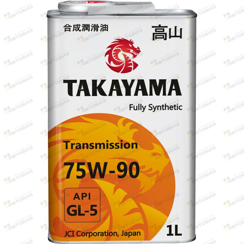 Жидкость TAKAYAMA трансм 75W90 GL-5 полусинтетика 1л (1/12) TAKAYAMA 605592
