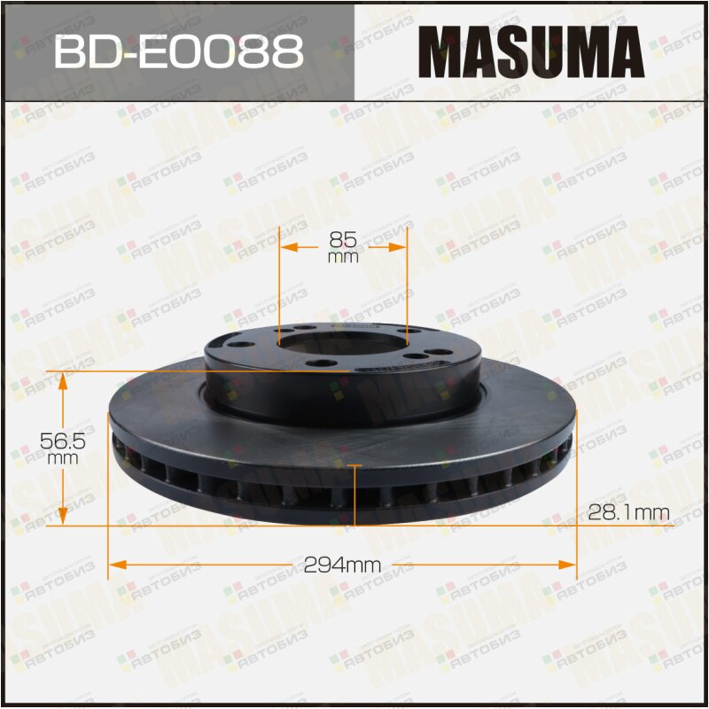 Диск тормозной MASUMA front SSANGYONG KYRON 05-15 [уп2] MASUMA BDE0088