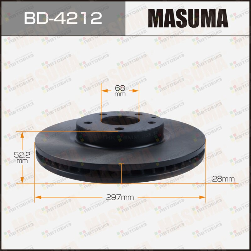 Диск тормозной MASUMA front MAZDA CX-5 17- [уп2] MASUMA BD4212