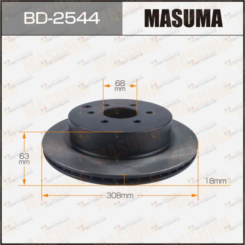 Диск тормозной MASUMA BD2544