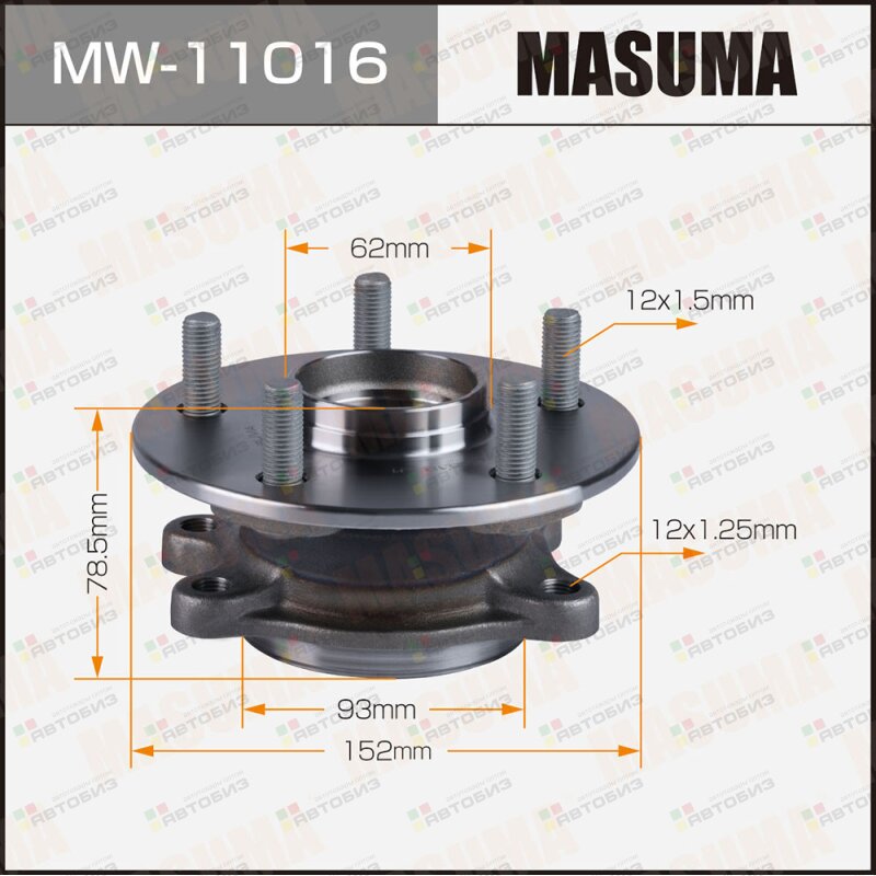 Ступичный узел  front TOYOTA  50 (with ABS) 18- MASUMA MW11016