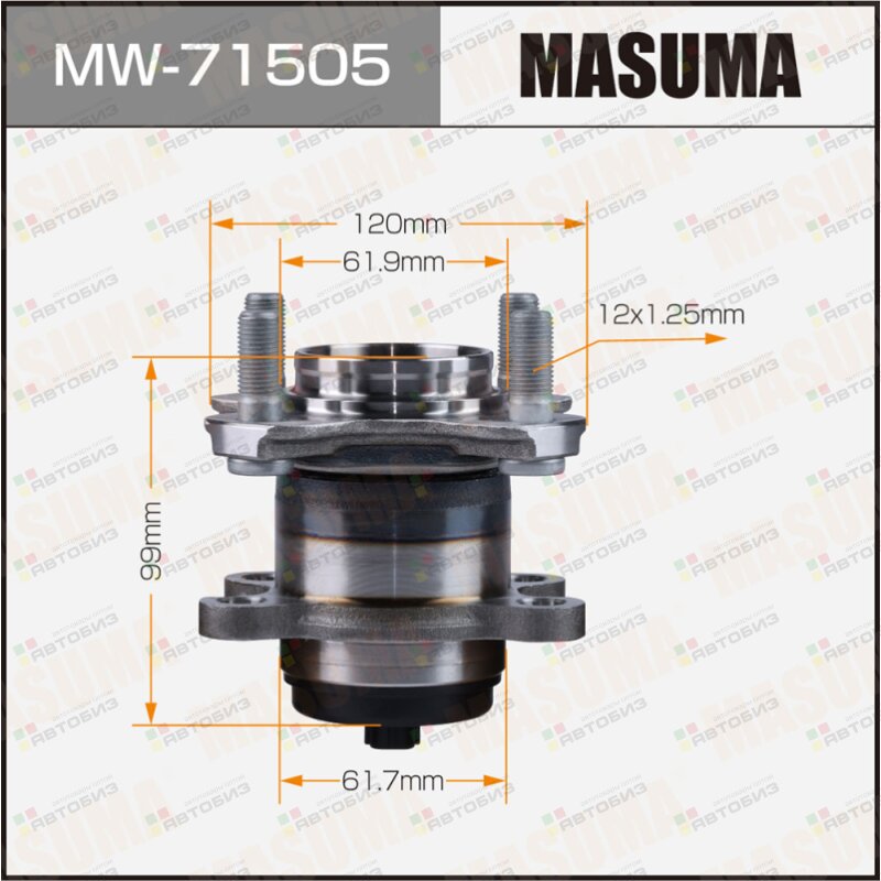 Ступичный узел  rear SUZUKI  / 12 (with ABS) 16- MASUMA MW71505