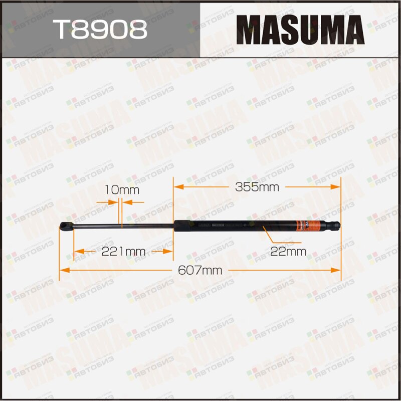 Упор газовый багажника  L=mm (1/40) MASUMA T8908