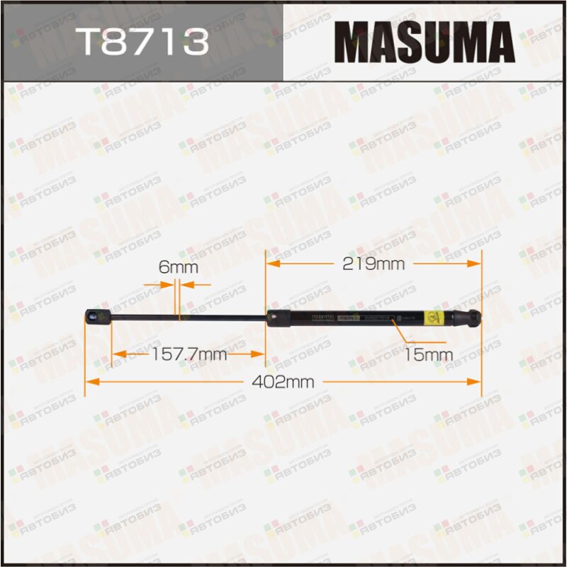 Упор газовый багажника  L=402mm (1/40) MASUMA T8713