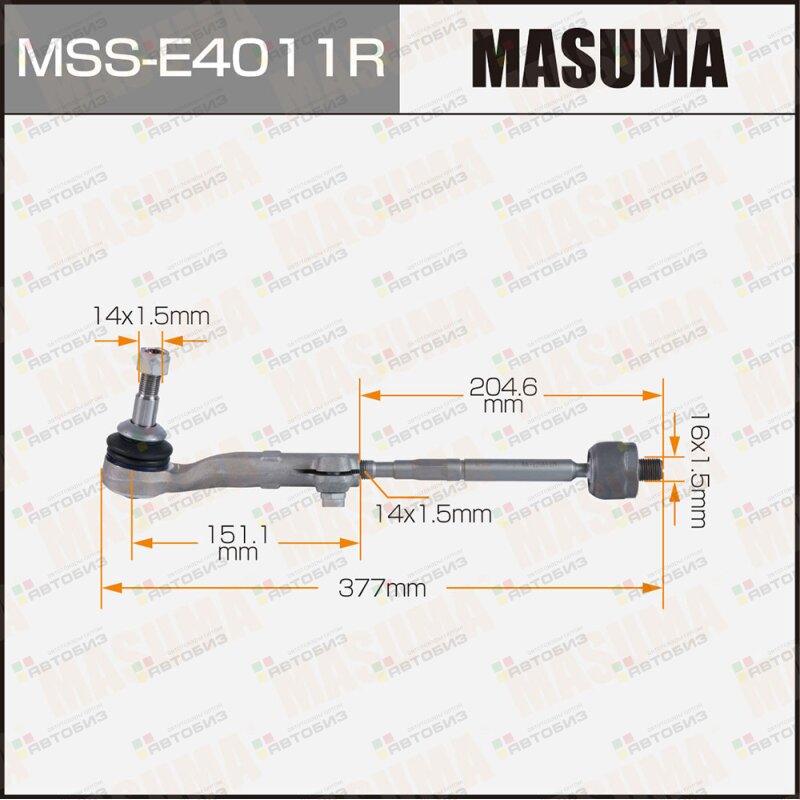 Тяга с наконечником  BMW 3-SERIES (G20) 00- RH MASUMA MSSE4011R