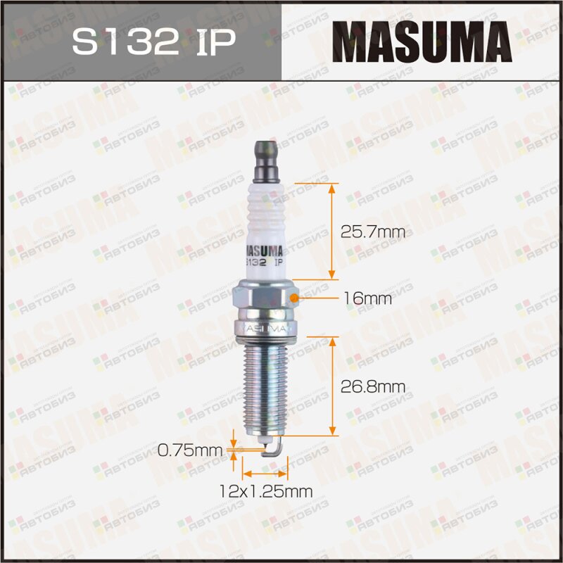 Свеча зажигания  IRIDIUM+PLATINUM (SILKR8E7G) MASUMA S132IP